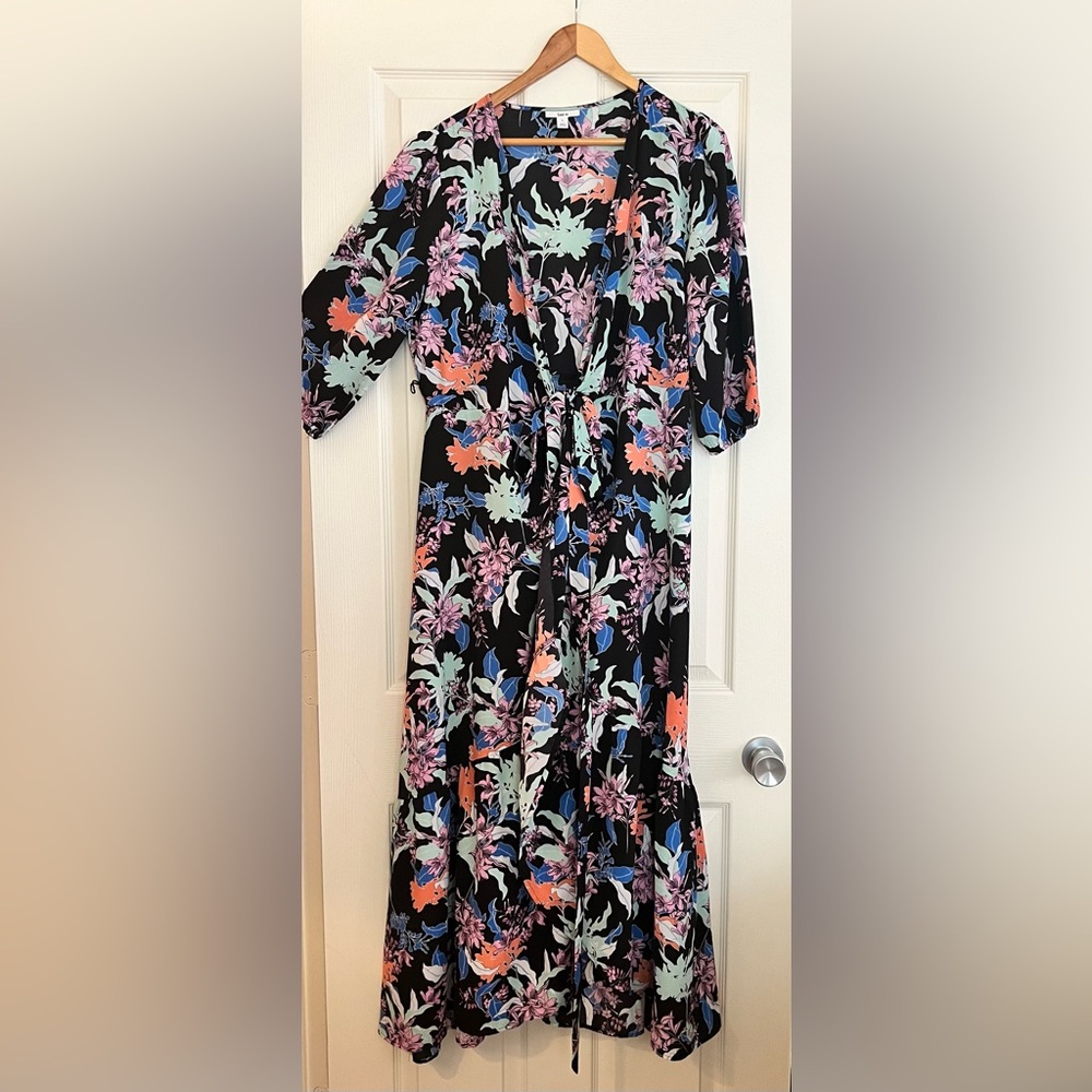 Bar lll Multi colored wrap dress Size L